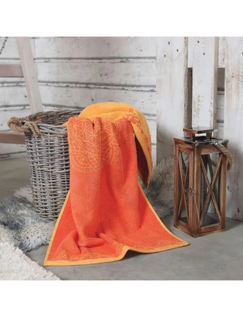 Spirit of OM - Frotteetücher Happy Flower of Life - sonnengruß/koralle