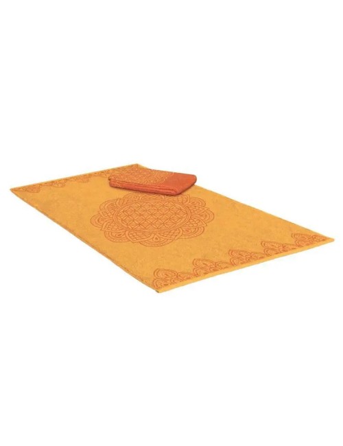 Spirit of OM - Frotteetücher Happy Flower of Life - sonnengruß/koralle