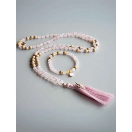 Spirit of OM - Armband Rosenquarz