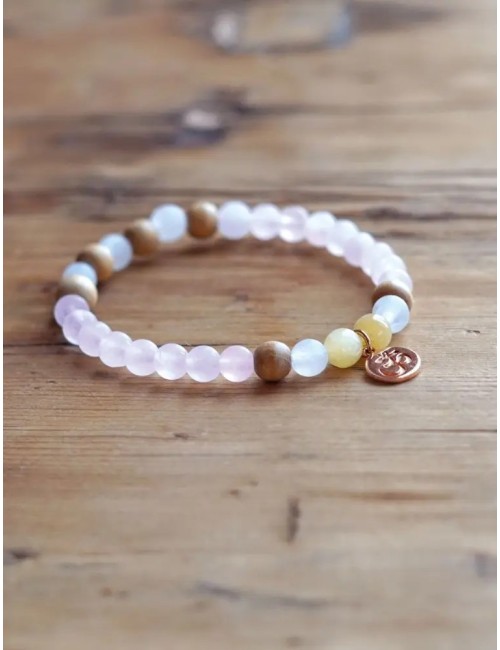 Spirit of OM - Armband Rosenquarz