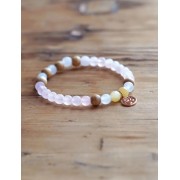 Spirit of OM - Armband Rosenquarz