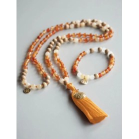 Spirit of OM - Kette - Mala Carneol