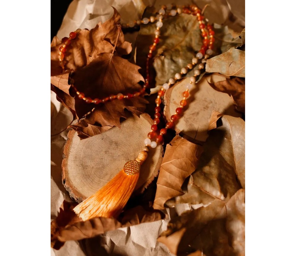 Spirit of OM - Kette - Mala Carneol