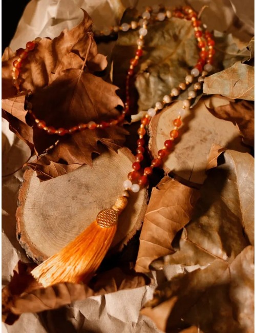 Spirit of OM - Kette - Mala Carneol