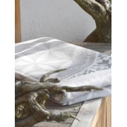 Spirit of OM - Kuscheldecke Blume des Lebens - grau