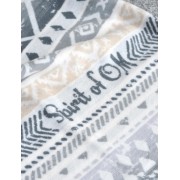 Spirit of OM - Kuscheldecke Blume des Lebens - grau