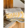 Spirit of OM - Kuscheldecke Lotus - gelb/grau