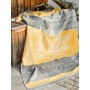 Spirit of OM - Kuscheldecke Lotus - gelb/grau