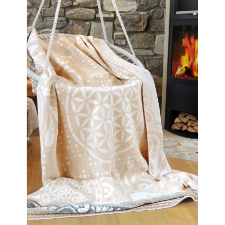 Spirit of OM - Kuscheldecke - nature/beige