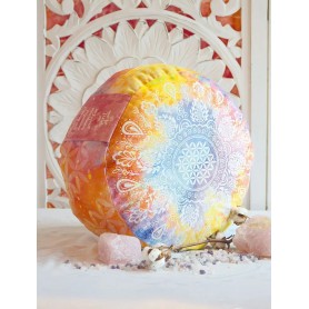 Spirit of OM - Meditationskissen rund - bunt