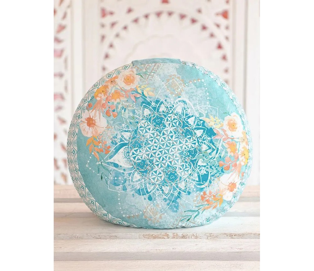 Spirit of OM - Meditationskissen - jade/orange