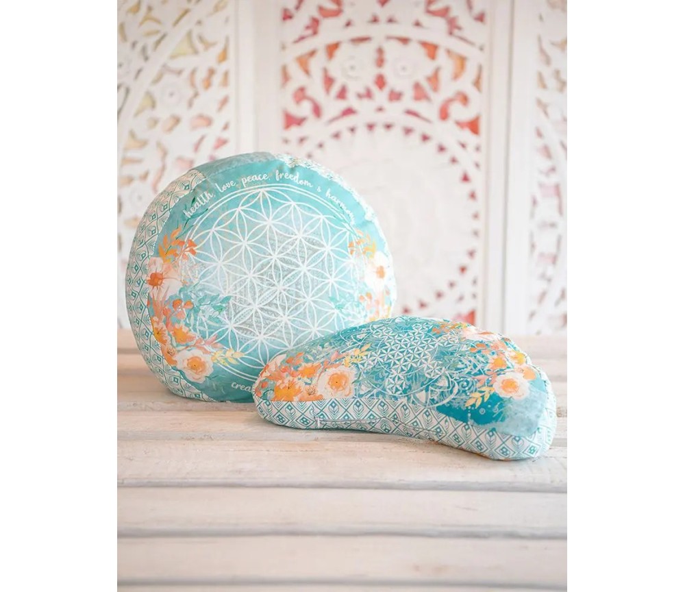 Spirit of OM - Meditationskissen - jade/orange