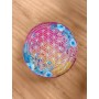 Spirit of OM - Meditationskissen rund - pink/bunt