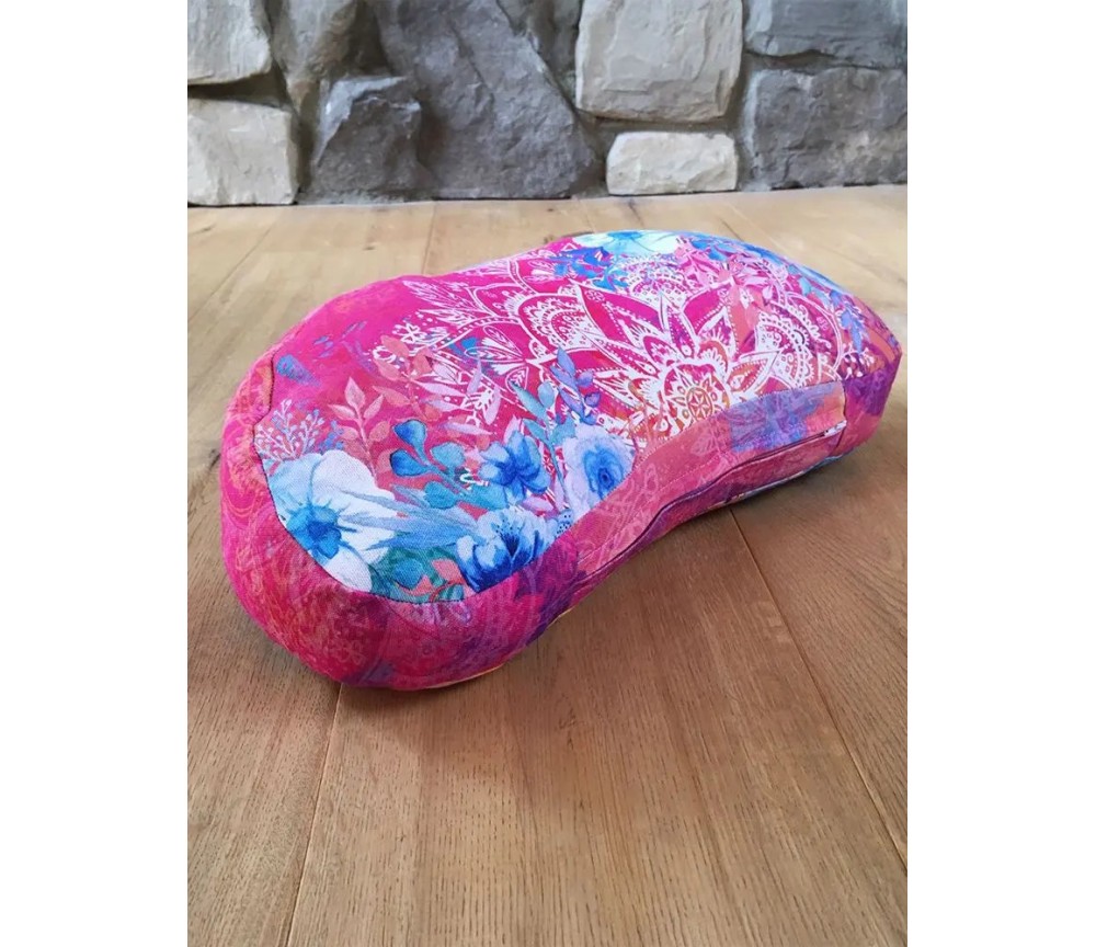 Spirit of OM - Meditationskissen Halbmond - pink/bunt