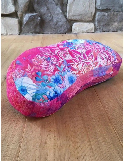 Spirit of OM - Meditationskissen Halbmond - pink/bunt