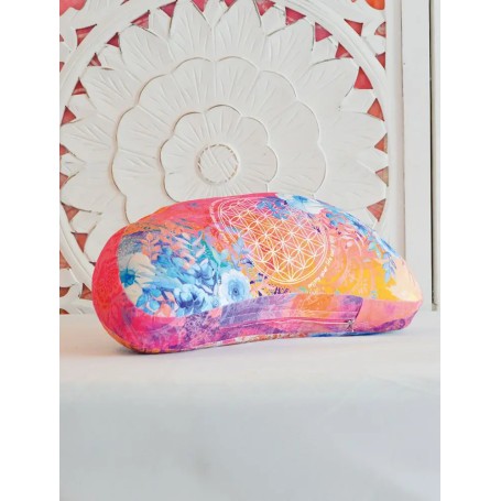 Spirit of OM - Meditationskissen Halbmond - pink/bunt
