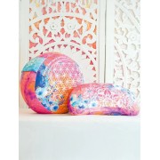 Spirit of OM - Meditationskissen Halbmond - pink/bunt