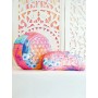 Spirit of OM - Meditationskissen Halbmond - pink/bunt