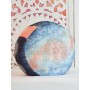 Spirit of OM - Meditationskissen rund - indigo/peach