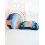 Spirit of OM - Meditationskissen Halbmond - indigo/peach