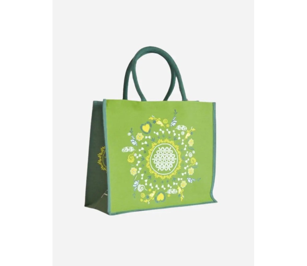 Spirit of OM - Jutetasche - grün