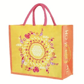 Spirit of OM - Jutetasche - gelb/orange/pink