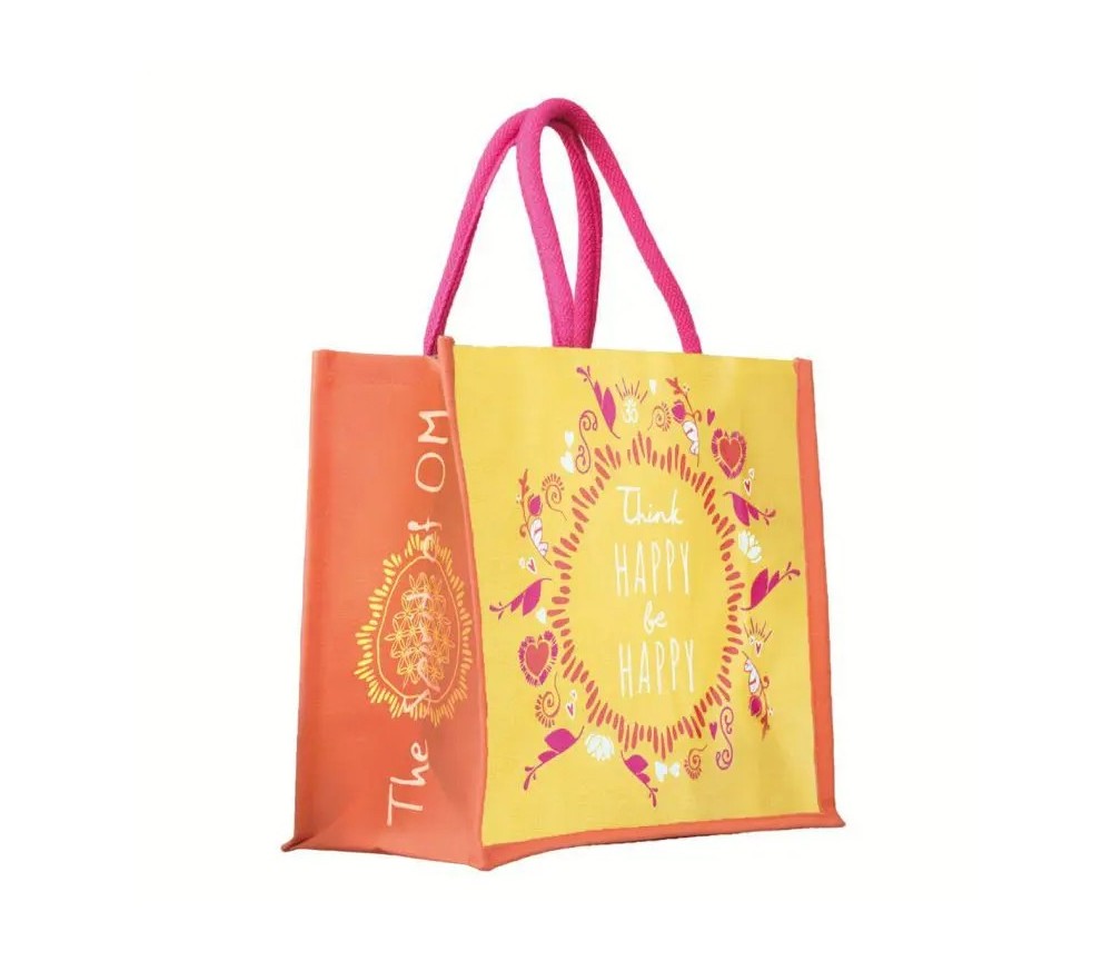 Spirit of OM - Jutetasche - gelb/orange/pink