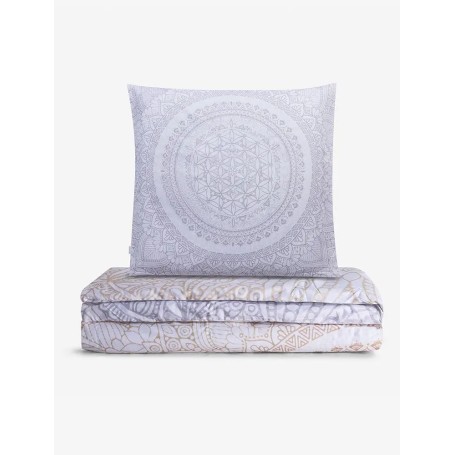 Spirit of OM - Bio-Bettwäsche Silver-Gold-Dream - silber-grau/ beige-gold