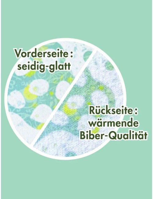 Spirit of OM - Biber-Bettwäsche GREEN DREAM - green/white