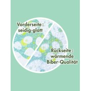 Spirit of OM - Biber-Bettwäsche GREEN DREAM - green/white