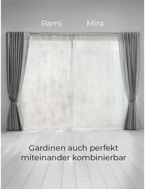 Spirit of OM - Gardine Mira Druck - weiß