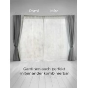 Spirit of OM - Gardine Rami - weiß bestickt & silber/weiß bedruckt