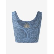Spirit of OM - Yoga Bra Hatha Guna - enzianblau