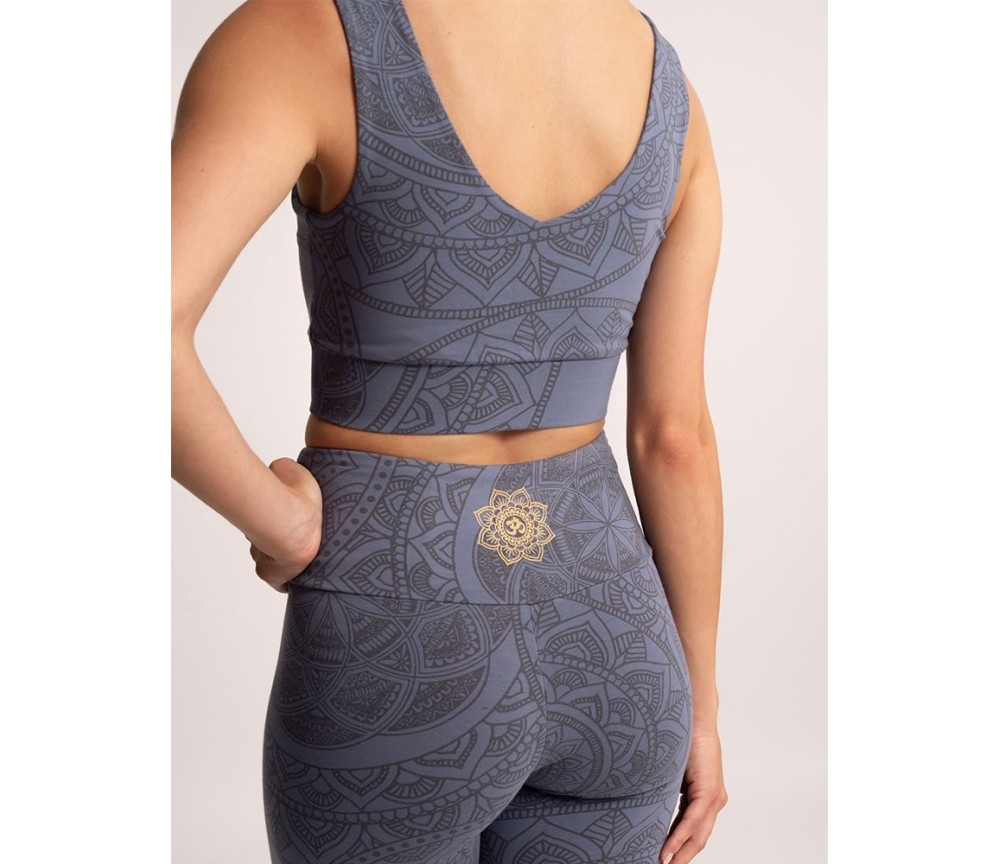 Spirit of OM - Yoga Bra Hatha Guna - enzianblau
