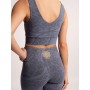 Spirit of OM - Yoga Bra Hatha Guna - enzianblau