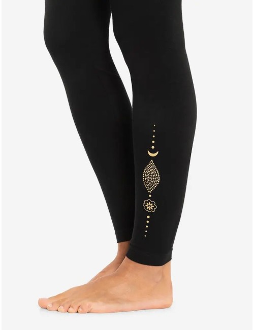 Spirit of OM - Yoga Leggings Madhya Maui - schwarz-natur