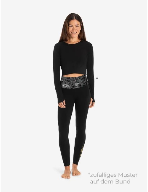Spirit of OM - Yoga Leggings Madhya Maui - schwarz-natur