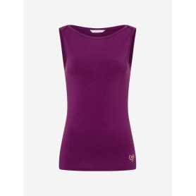 Spirit of OM - Tanktop Bambus high-neck - viola