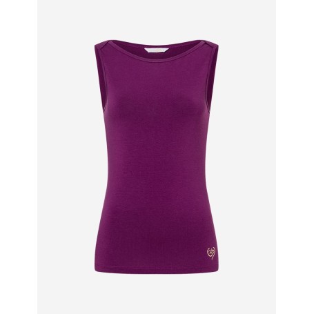 Spirit of OM - Tanktop Bambus high-neck - viola