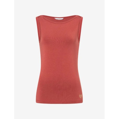 Spirit of OM - Tanktop Bambus high-neck - erdrot