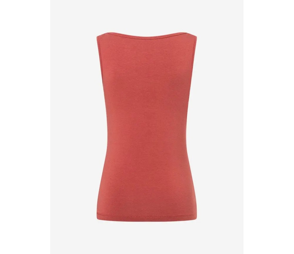 Spirit of OM - Tanktop Bambus high-neck - erdrot