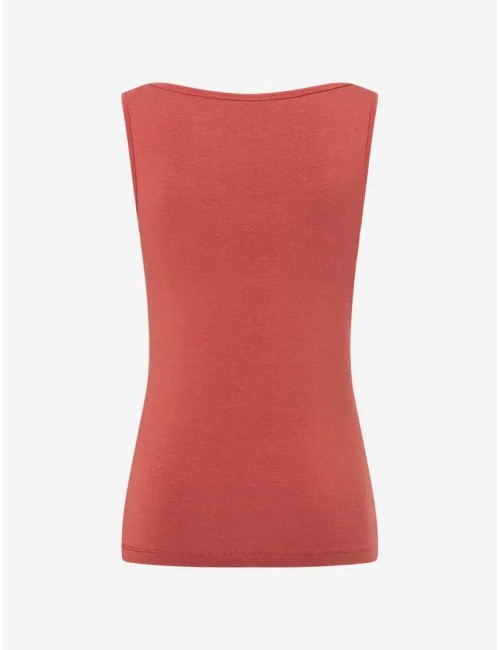 Spirit of OM - Tanktop Bambus high-neck - erdrot