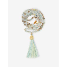 Spirit of OM - Kette - Mala Hridaya Amazonit