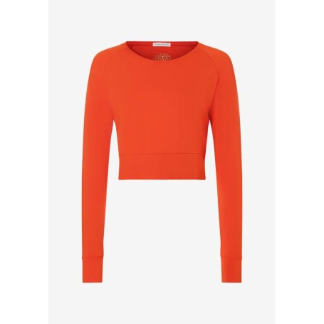 Spirit of OM - Crop Shirt langarm Jathara - harissa