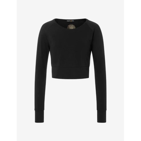 Spirit of OM - Crop Shirt langarm Jathara - schwarz