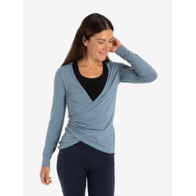 Spirit of OM - Wickeltop Abala - blau-melange