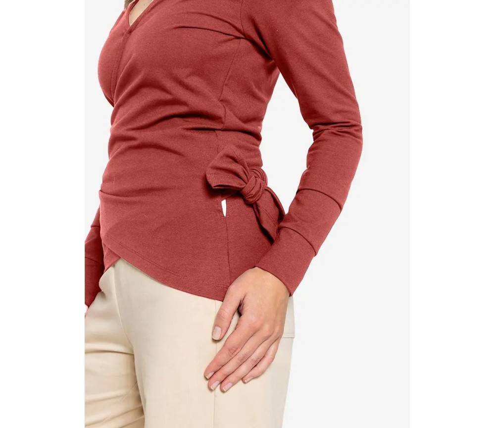 Spirit of OM - Wickeltop Abala Baumwolle - erdrot