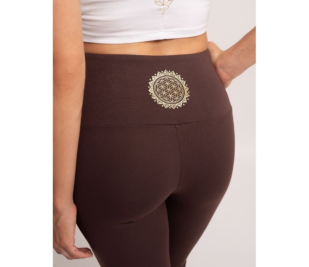 Spirit of OM - Yoga Leggings Capri Vana - braun