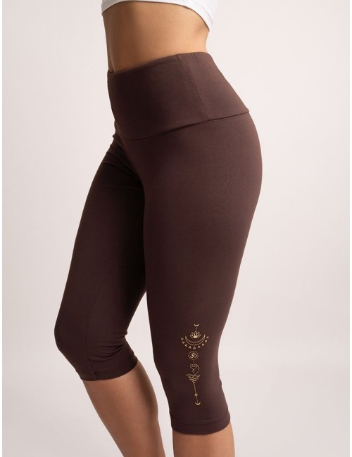 Spirit of OM - Yoga Leggings Capri Vana - braun