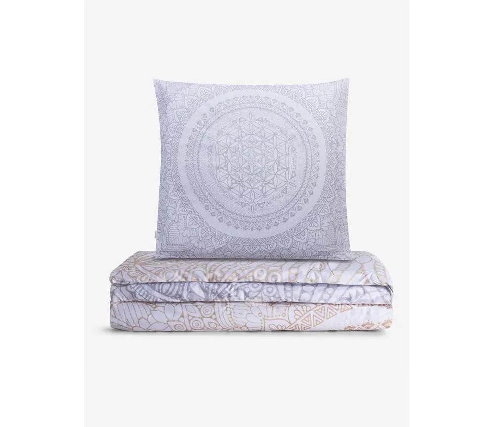 Spirit of OM - Bio-Bettwäsche Silver-Gold-Dream - silber-grau/ beige-gold